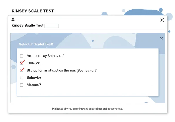 User taking an online Kinsey Scale test.